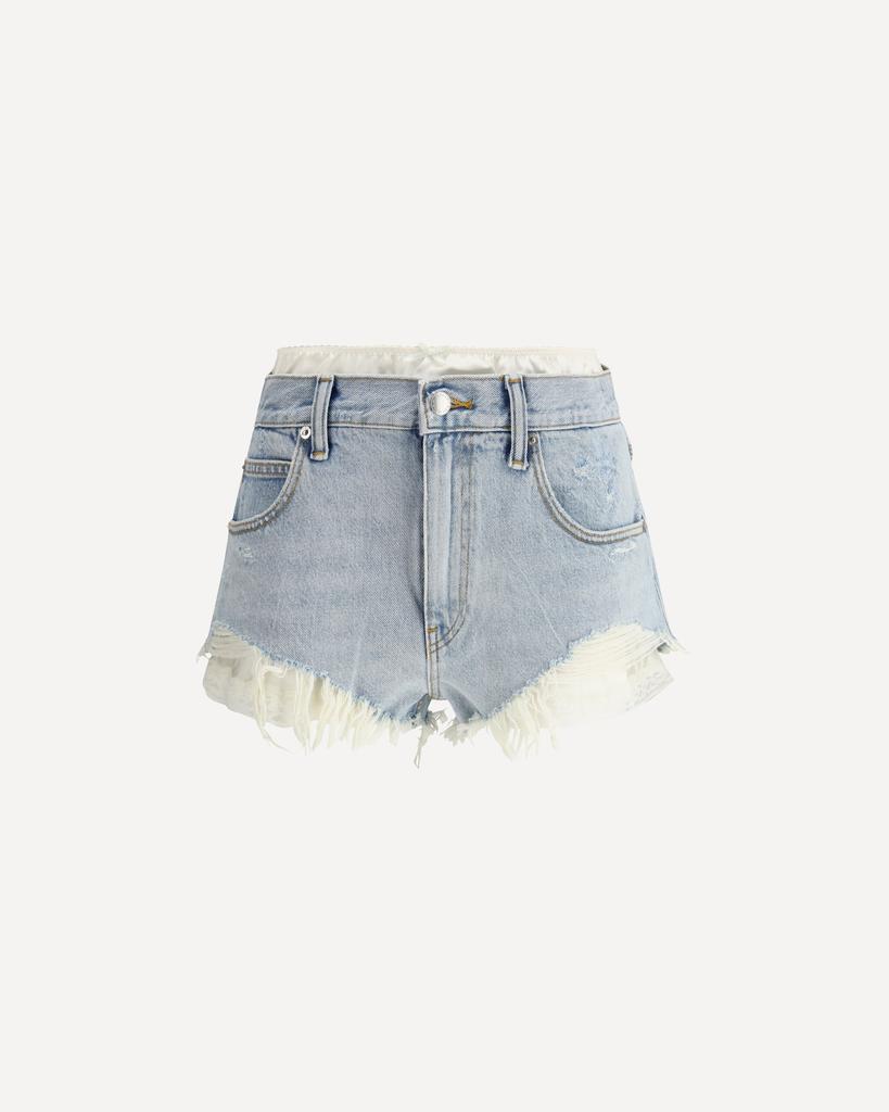 Alexander Wang Denim Shorts with silk insert