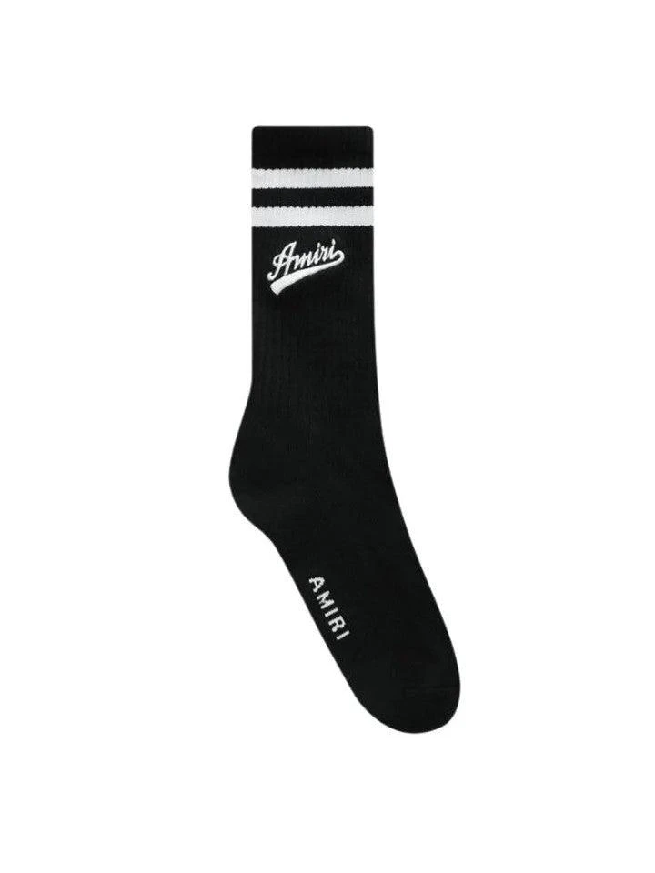AMIRI Varsity Script Socks in Black