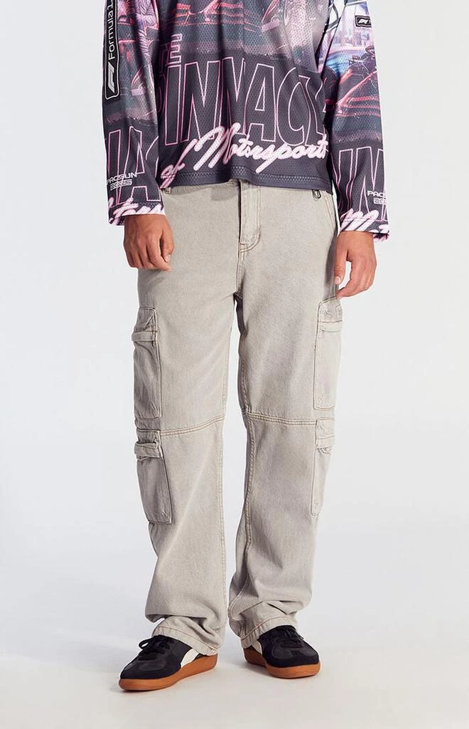 PacSun Gray Baggy Cargo Jeans 1