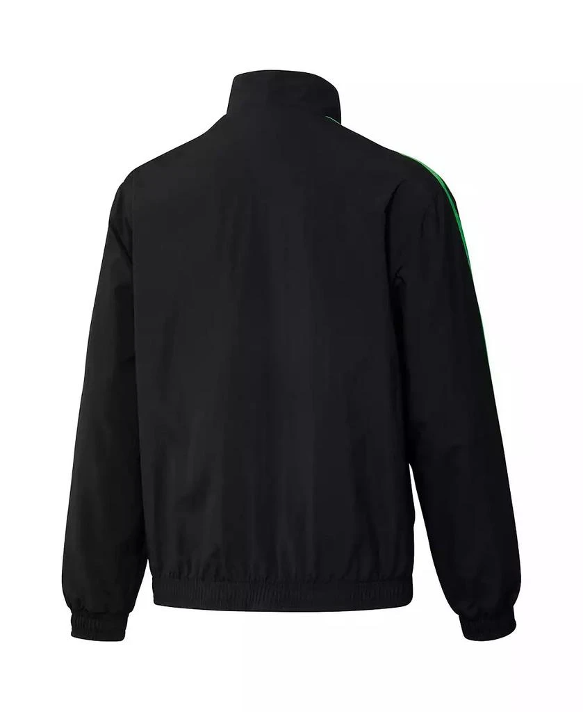 Adidas Men's Black and Green Austin FC 2023 On-Field Anthem Full-Zip Reversible Team Jacket 4