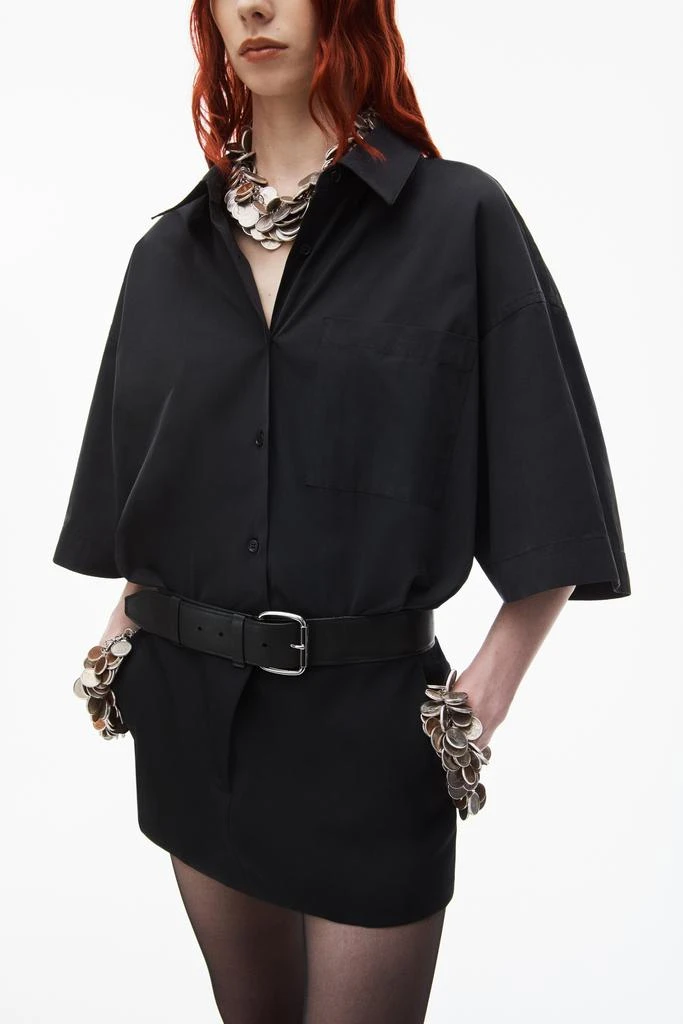 Alexander Wang belted hybrid mini shirtdress 3