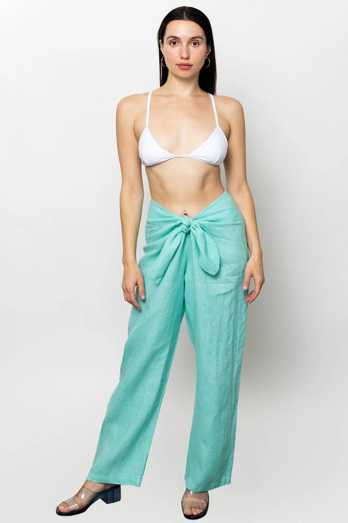 Los Angeles Apparel RLIN325 - Linen Tie Front Pants 12