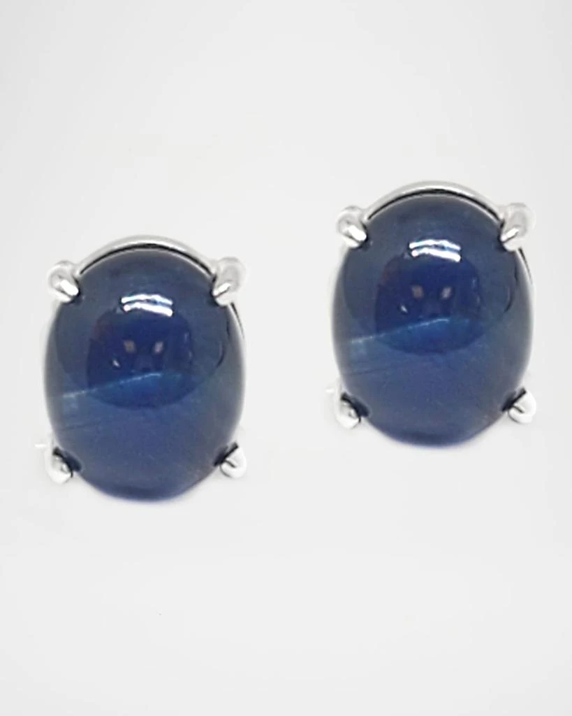 Andreoli Blue Sapphire Cabochon Stud Earrings 1