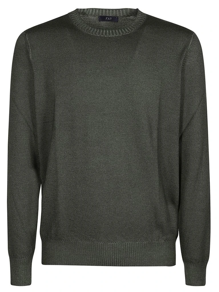 FAY Fay Logo-Embroidered Crewneck Jumper 1