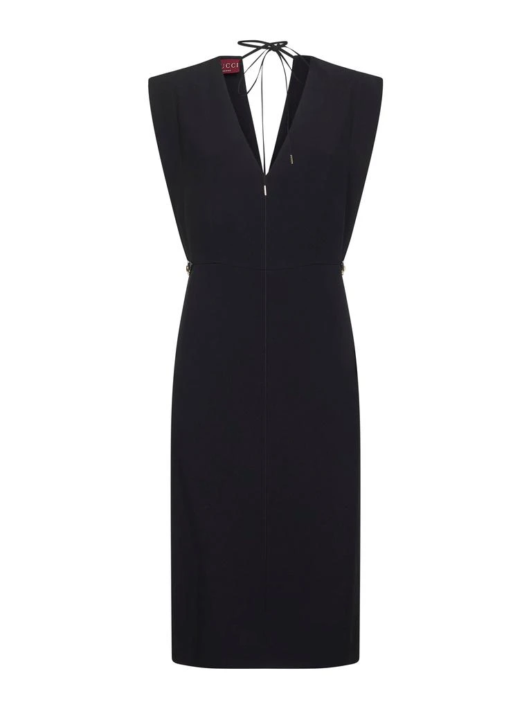 Gucci | Black Horsebit Midi Dress | Women | 44 Gucci | Black Horsebit Midi Dress | Women | 44