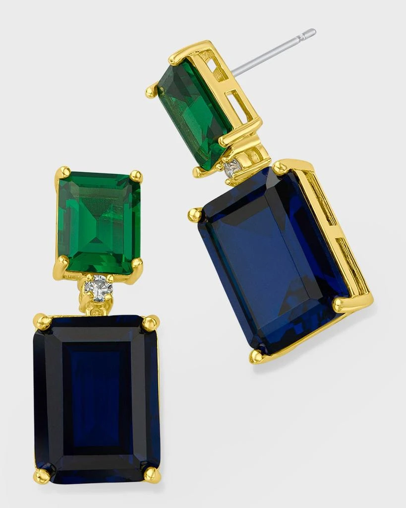 Kenneth Jay Lane Emerald-Cut Cubic Zirconia Drop Earrings 3