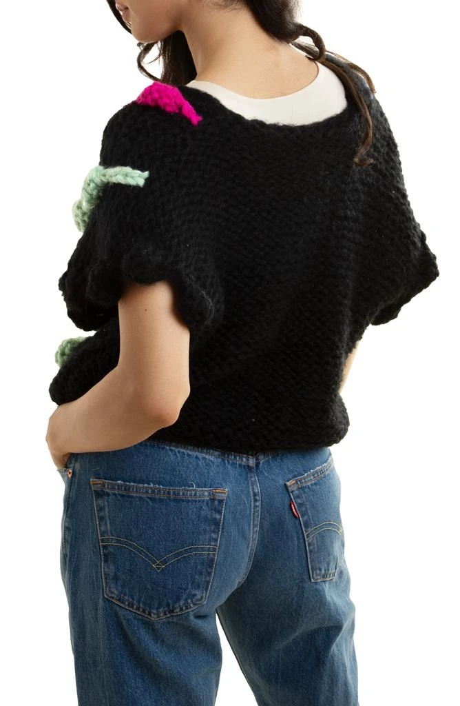 SAACHI V-Neck Colorful Chunky Knit Sweater 2
