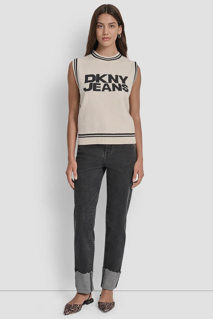 DKNY LOGO-JACQUARD SWEATER VEST - Gilets - BeyondStyle