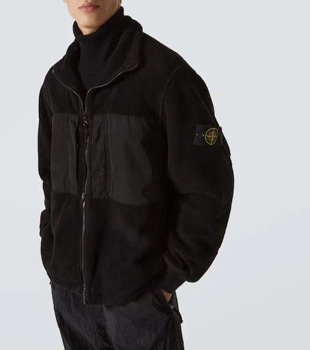 Stone Island Compass cotton-blend fleece jacket 5