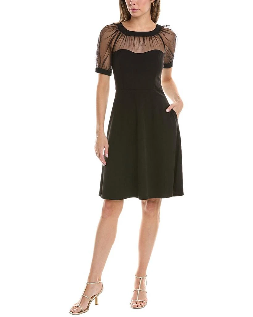 chinese dress ladies Illusion Yoke Lace Sheath Dress – NEW LOOK main image 1