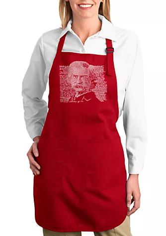 LA Pop Art Pop Art Full Length Word Art Apron   Mark Twain