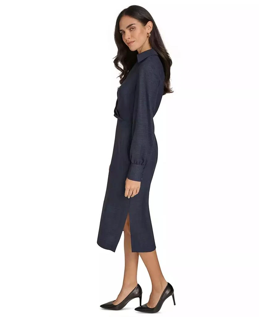 Calvin Klein Women's Faux-Wrap Long-Sleeve Sheath Dress 2