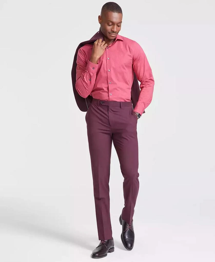 Bar III Men's Skinny-Fit Burgundy Wool Blend Suit Pants, Created for Macy's 1