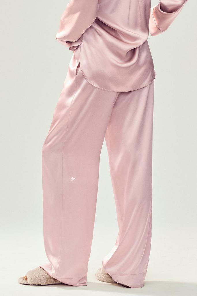 Alo Silk Luminous Pant (Long) - Pink Champagne