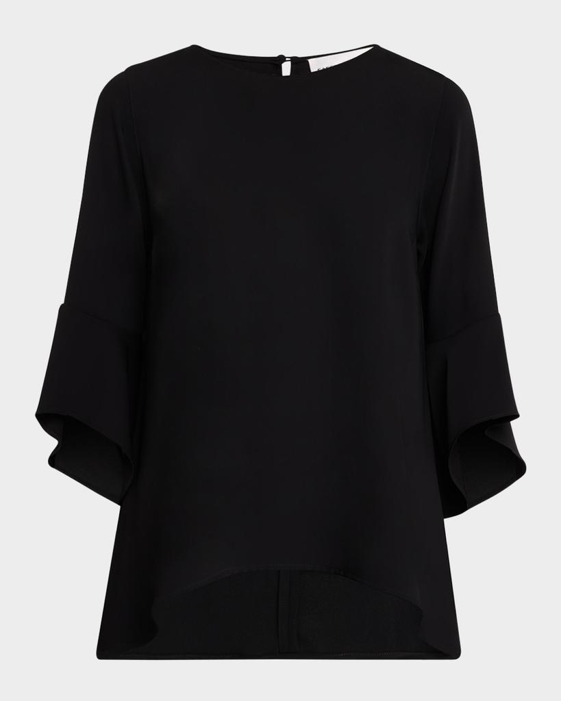 Caroline Rose Julia Bell-Sleeve Crepe Tunic