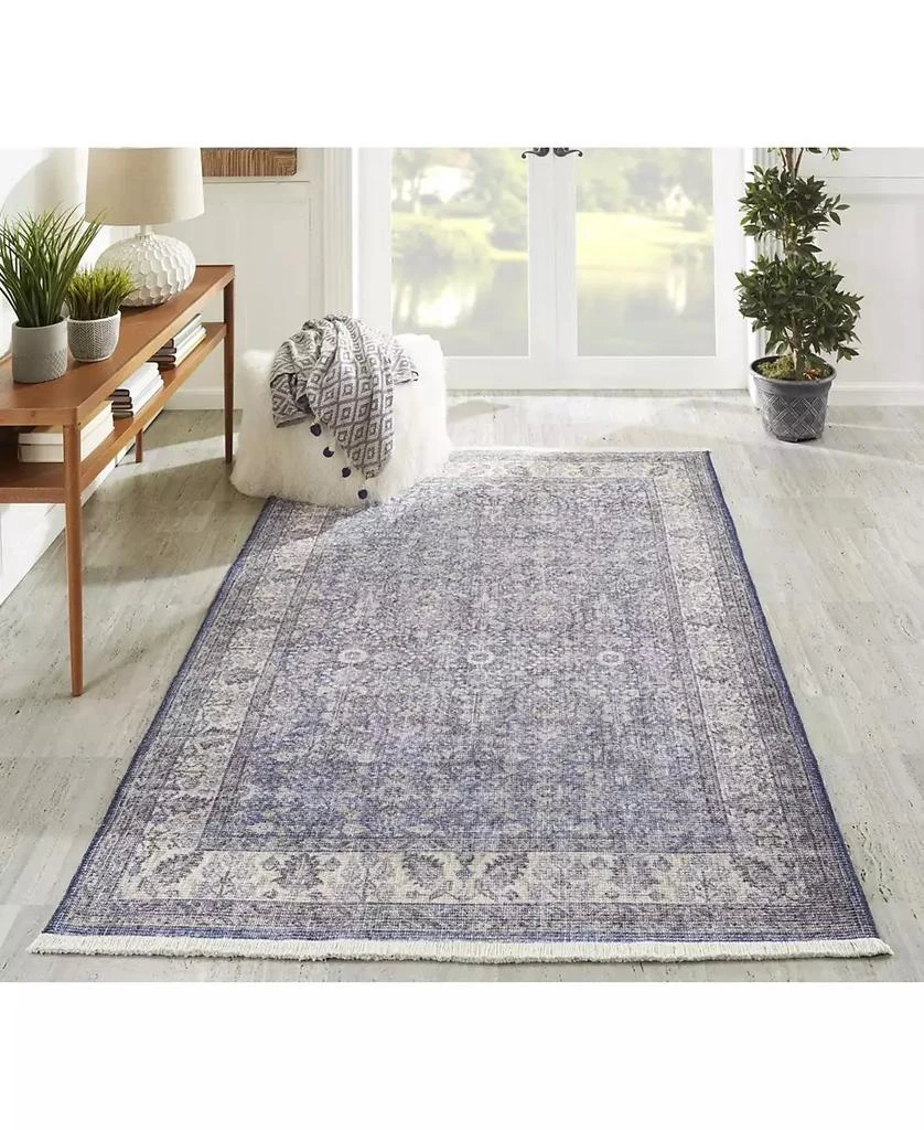 Momeni Helena HEL-4 Blue 2'6" x 10' Runner Rug 6