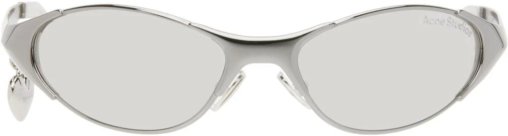 Acne Studios Gunmetal Metal Frame Charm Sunglasses 1