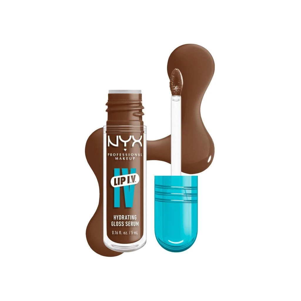 Octopus x Nyx Lip Iv, Gloss, Jusqu'À 12H D'Hydratation, Hautement Pigmenté, Fini Brillant, Caramel Drip 15