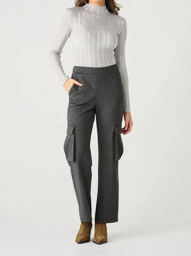 Dex Dex - Long Sleeve Ribbed Shimmer Top 1