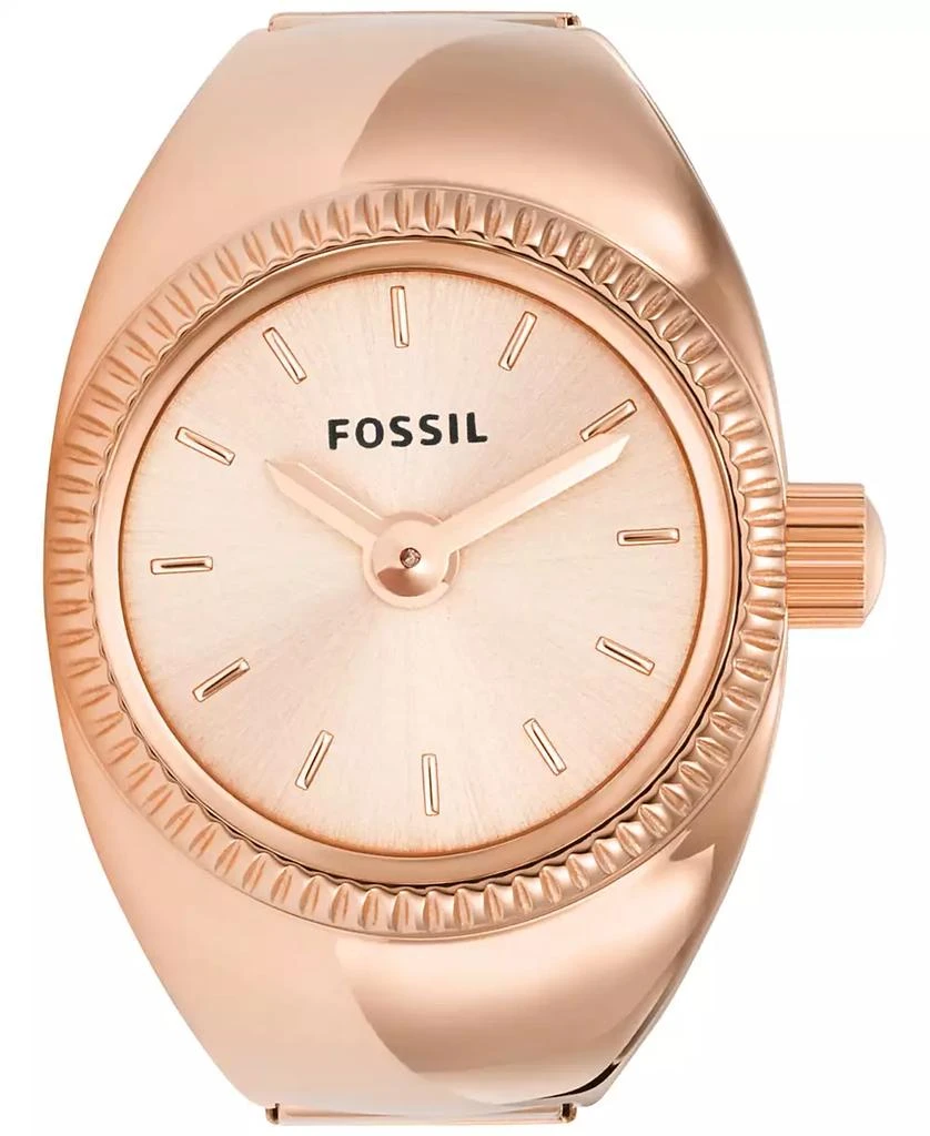 Fossil Women's Ring Watch Two-Hand Gold-Tone Stainless Steel Bracelet Watch, 15mm 3
