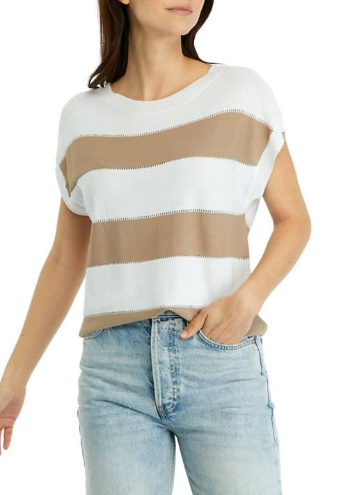 Wonderly Womens Striped Knit Sweater