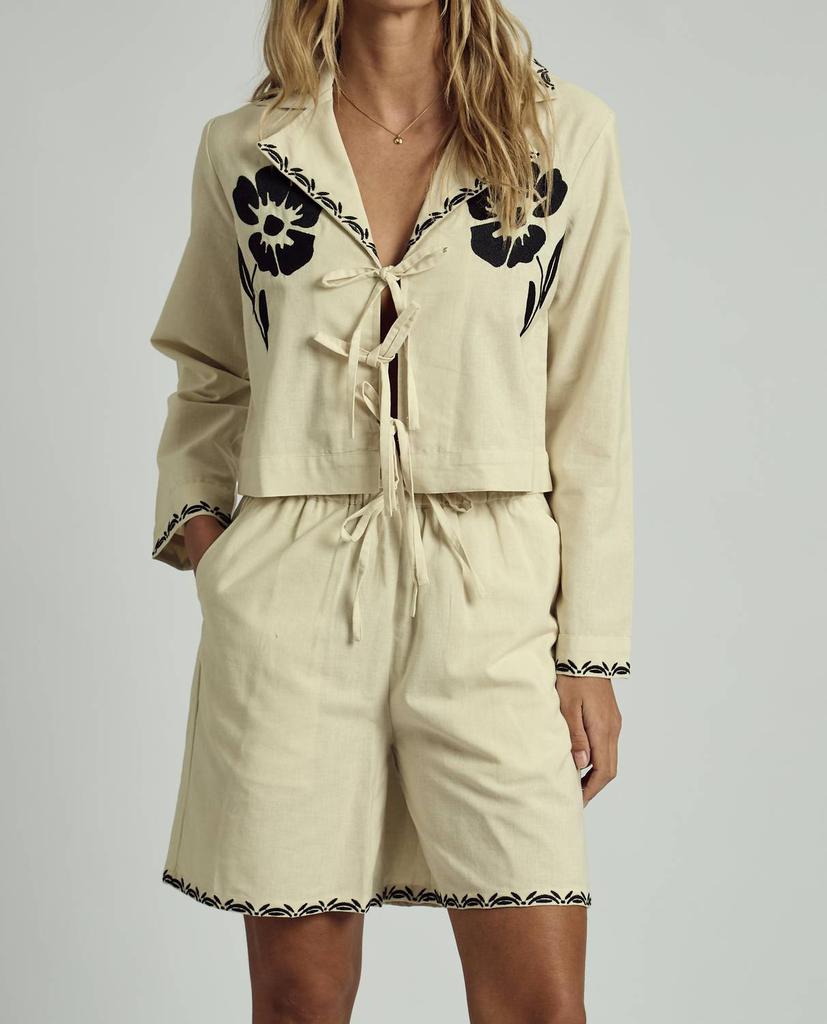 Native Youth Native Youth - Embroidered Tie Detail Shirt