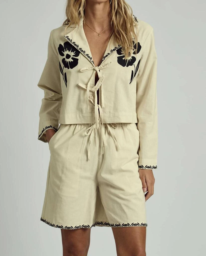 Native Youth Native Youth - Embroidered Tie Detail Shirt 1