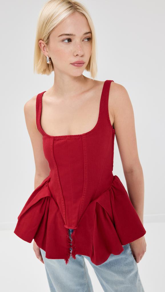 Marques Almeida Corset with Pleated Hip Panels