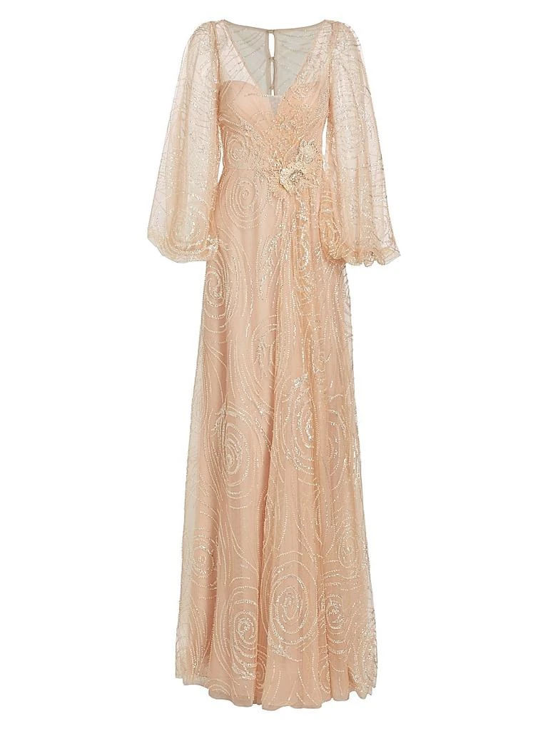 Teri Jon Beaded Tulle A-Line Gown 1