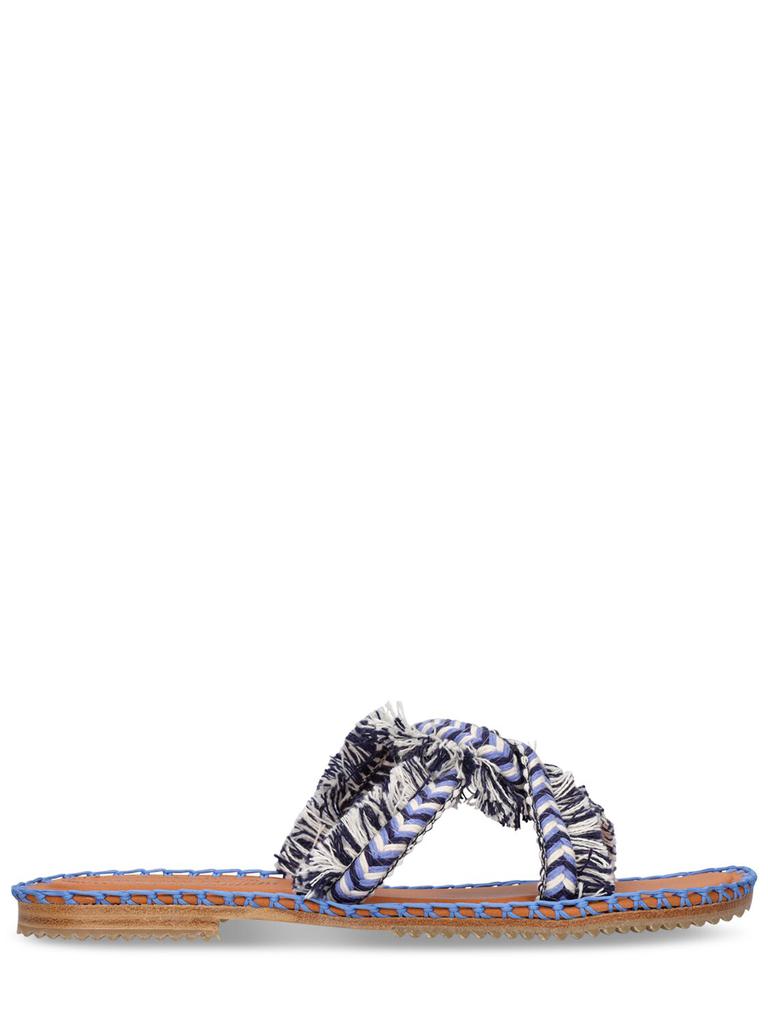 ZIMMERMANN 10mm Braided Strap Cotton Sandals