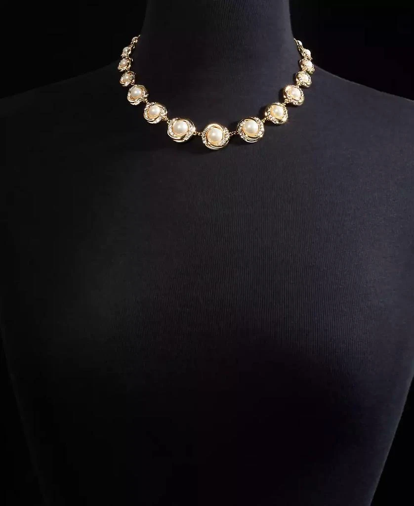 Charter Club Gold-Tone Pavé & Imitation Pearl All-Around Collar Necklace, 17"+ 2" extender, Created for Macy's 2