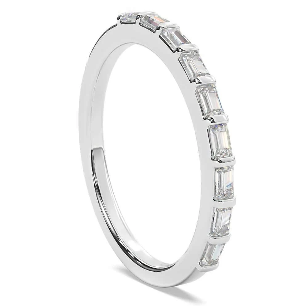 Pompeii3 1/3Ct Baguette Cut Wedding Ring Anniversary Band 14k Gold Lab Grown 2