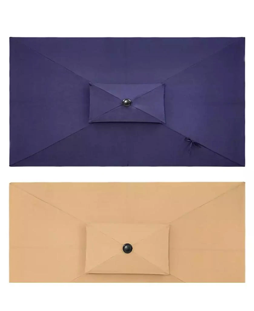 Slickblue Rectangular Patio Umbrella with Stand – Adjustable Tilt for Backyard 
Deck 2