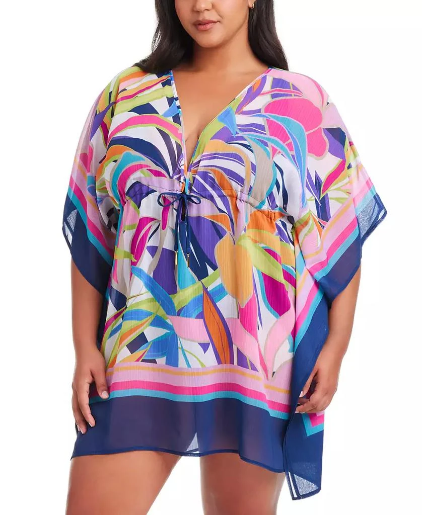 Bleu Rod Beattie Bleu Rod Beattie Plus Size Living Color Caftan Cover-Up 1