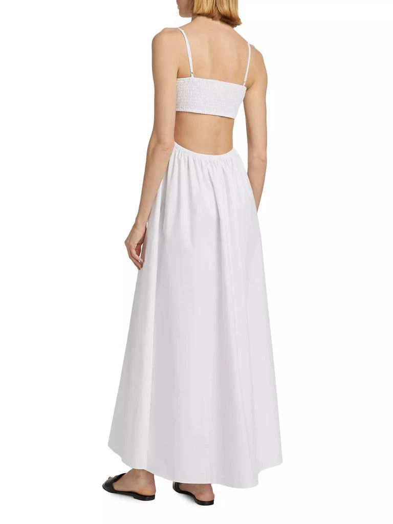Susana Monaco Poplin Smocked-Back Maxi Dress 5