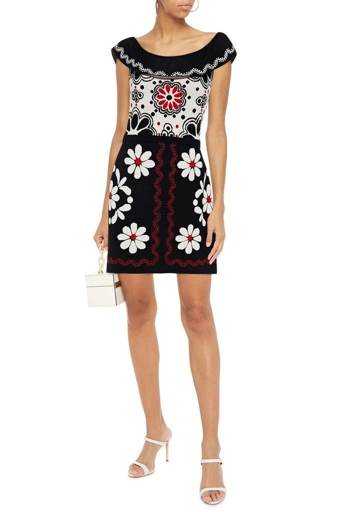 RED Valentino Jacquard-knit mini dress 2