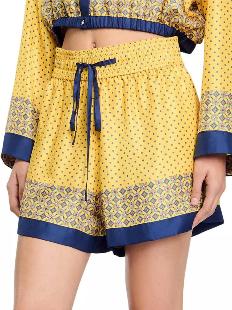 Sandro Flowing Patterned Shorts 5