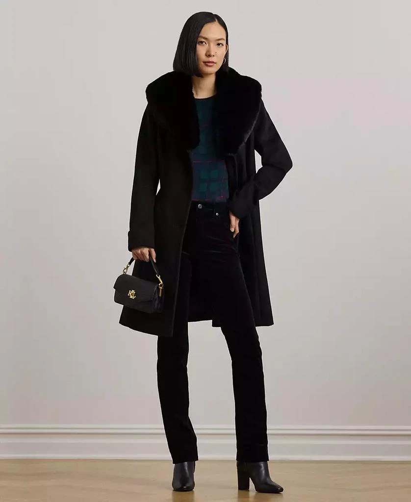 Ralph Lauren Women's Faux-Fur-Collar Coat 2