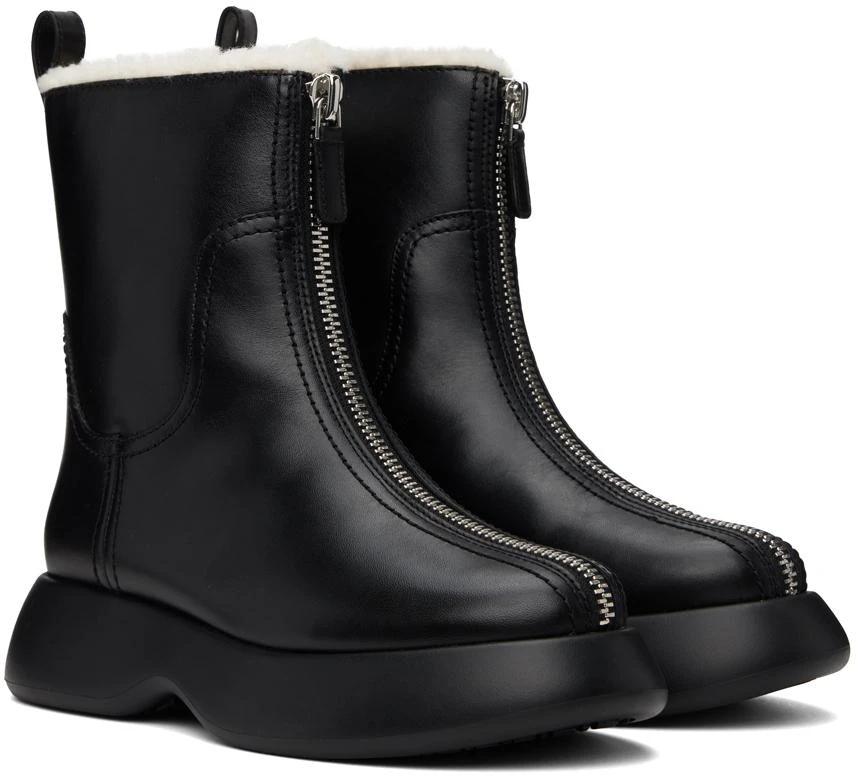 3.1 Phillip Lim Black Mercer Zip Shearling Boots 4
