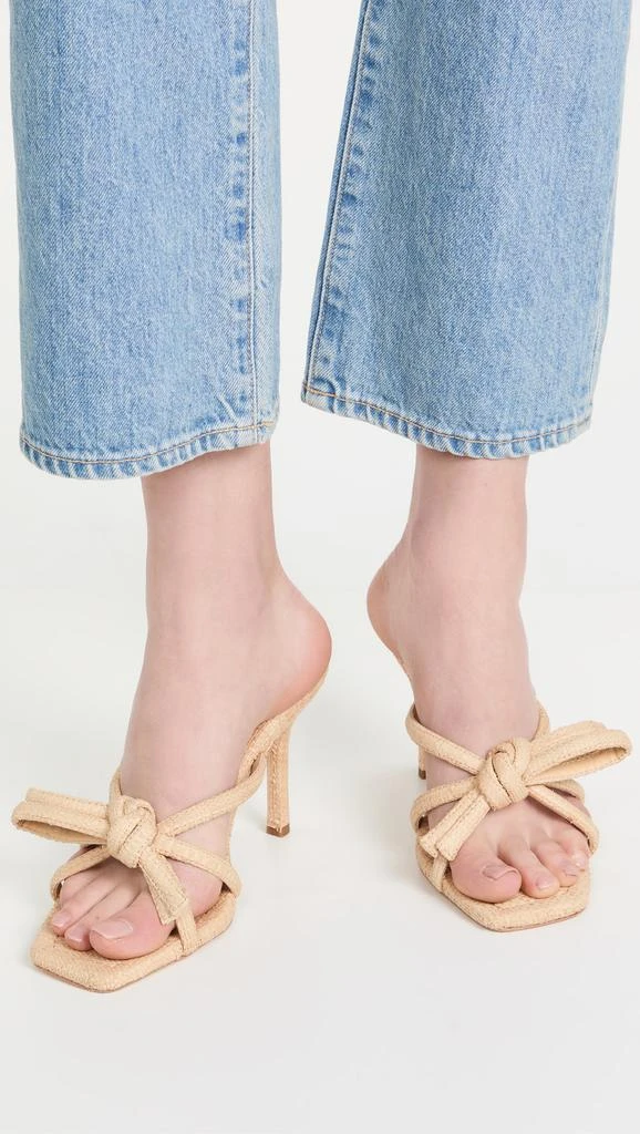 Loeffler Randall Margi Raffia Bow Heeled Sandals 2