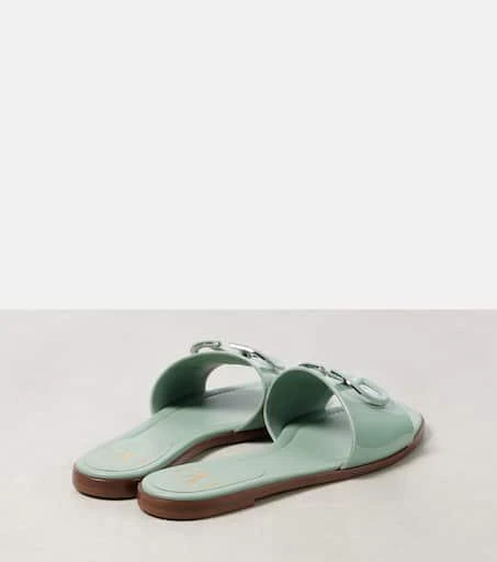 Valentino VLogo Signature patent leather slides 2