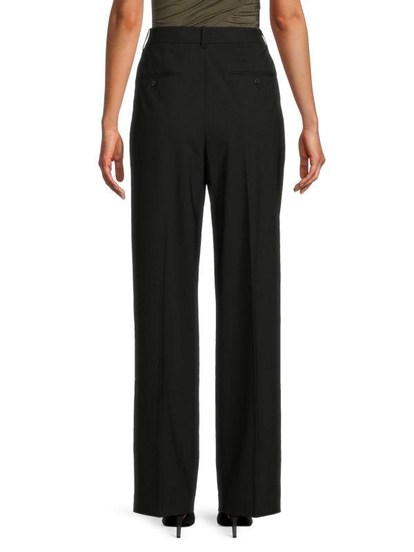 Theory Pleated Virgin Wool Blend Pants