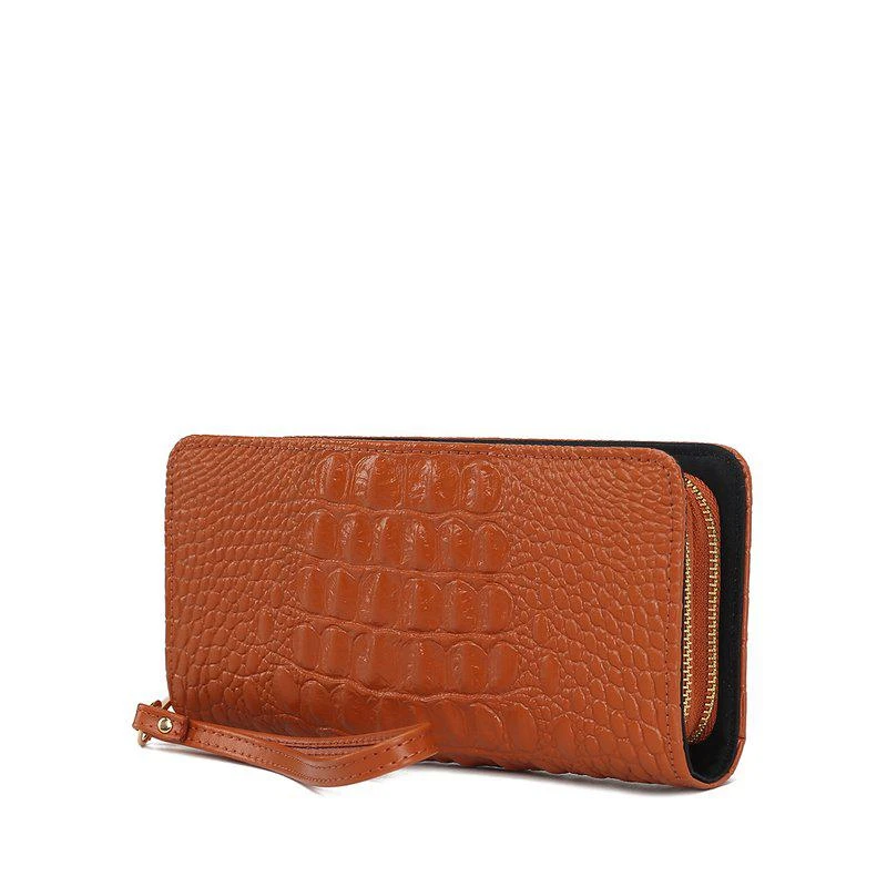 MKF Collection by Mia K Eve Genuine Leather Crocodile-embossed Women’s Wristlet Wallet 1