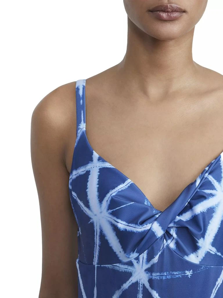 Lafayette 148 New York Twisted Shibori One-Piece Swimsuit 5