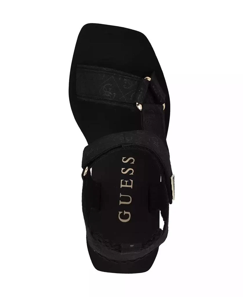 GUESS Women's Daysa Quattro-G Strappy Eva Wedge Sandals 4