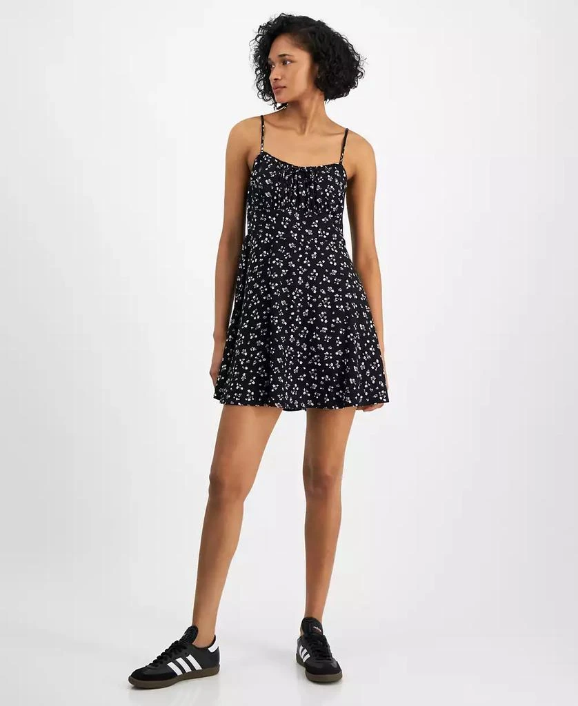 Self Esteem Juniors' Smocked Floral Sleeveless Mini Dress 1