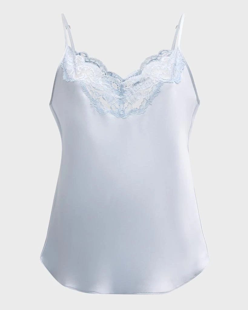 Christine Lingerie Bijoux Short Lace-Trim Silk Pajama Set 1