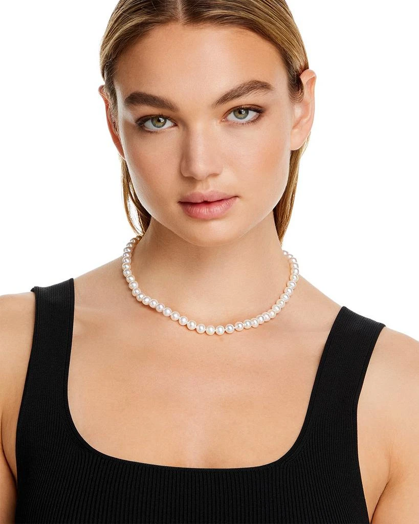 Bloomingdale's Cultured Freshwater Pearl Necklace in 14K Yellow Gold, 18" 2