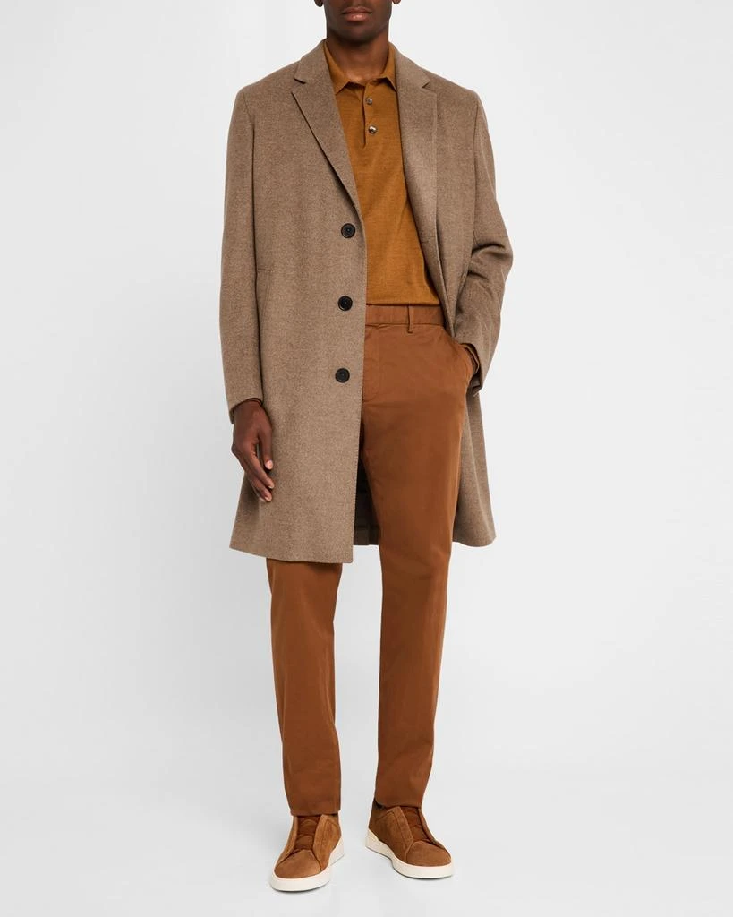 Zegna Men's Trofeo Wool-Cashmere Overcoat 4
