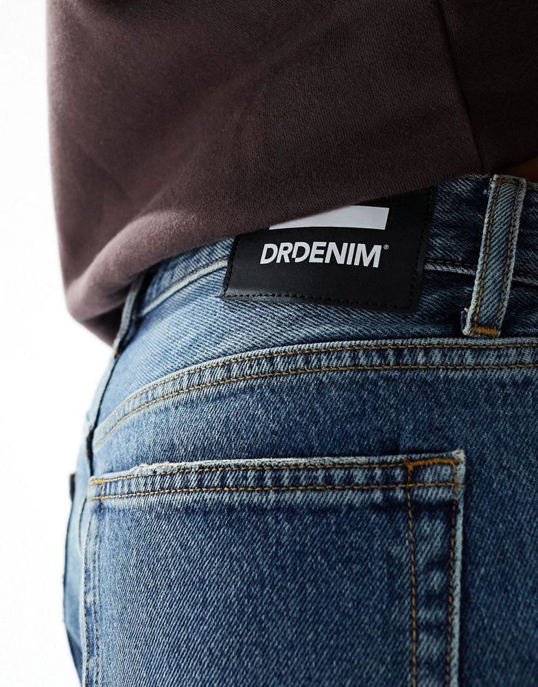 Dr Denim Dr Denim Dash regular fit straight leg jeans in stream mid worn 2